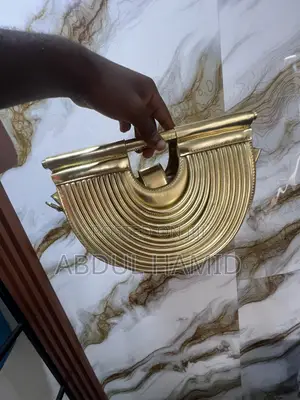 Wave/Accordion PleatedHalf-Moon Top Handle Bag"