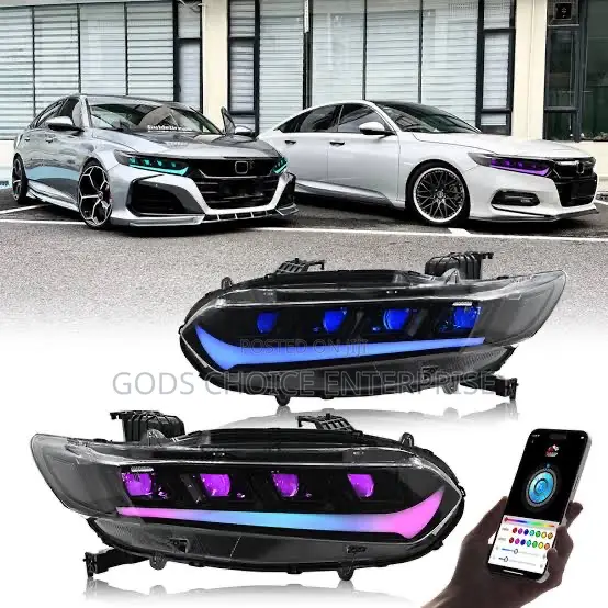 Headlights Accord 2018-2020-2021-2022 Black Ediction
