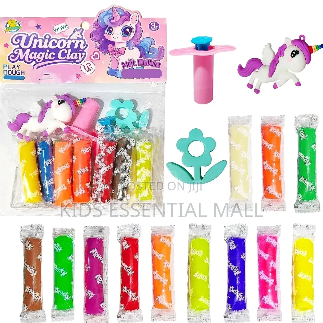 3 Pack Unicorn Clay Dough