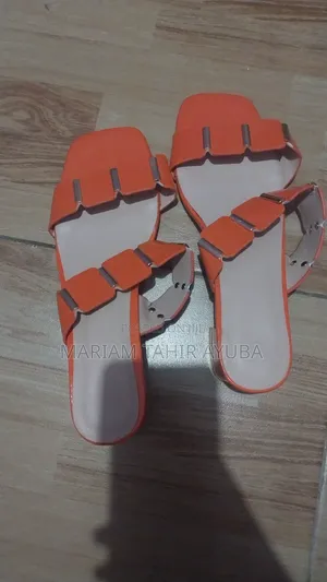 Orange Block Heels