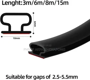 Self-Adhesive D-Shape Rubber Weather Stripping Strip