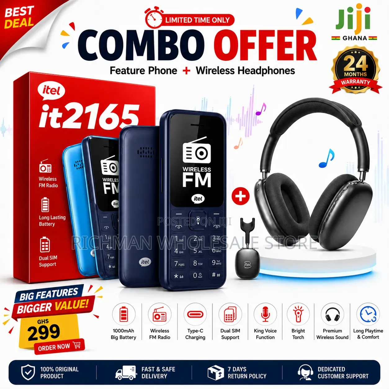 New Itel it2165 Black