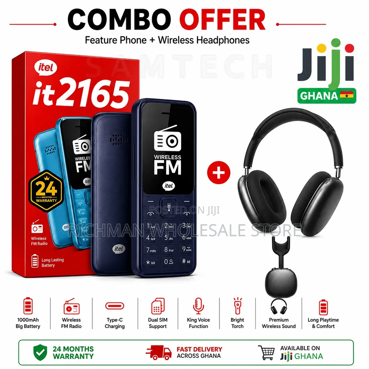 New Itel it2165 Black