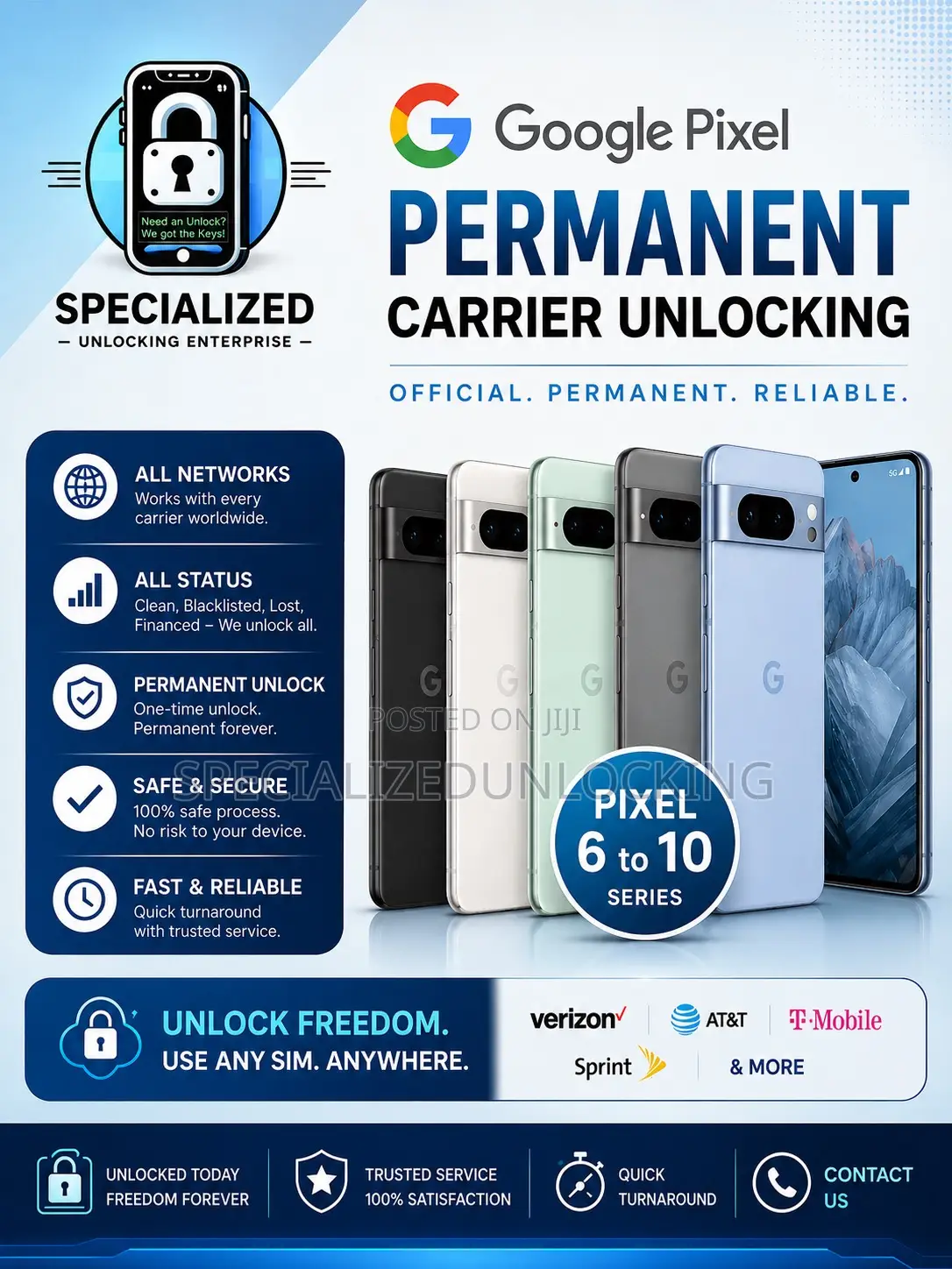 Google Pixel Sim Unlock All Models and Status Permanent