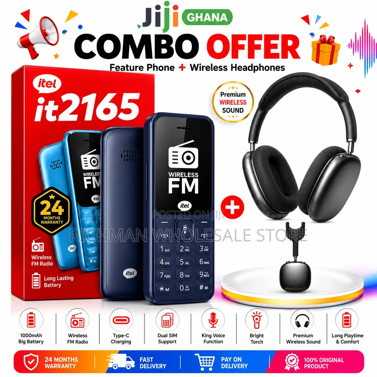 New Itel it2165 Black