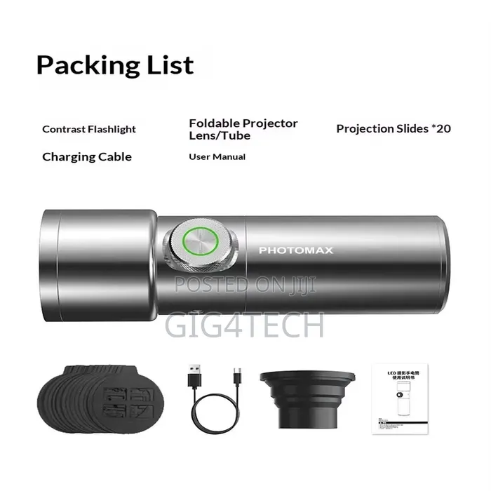 M-10 Portable Snoot Flashlight for Photography – 10W LED Spotlight