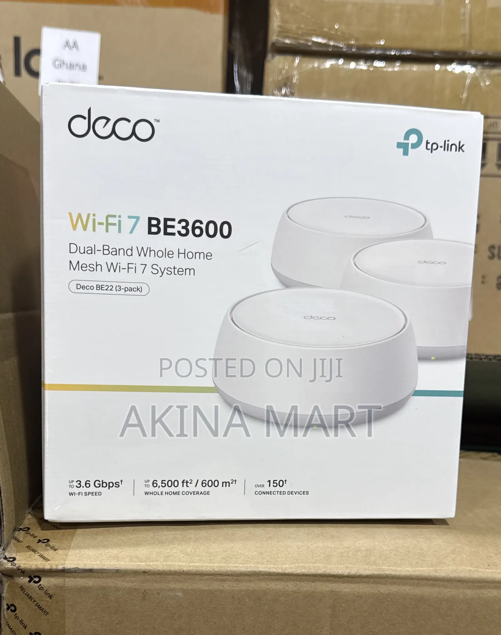 TP-Link Deco Be22 (3 Pack) Dual Band Whole Home Mesh Wifi 7 System
