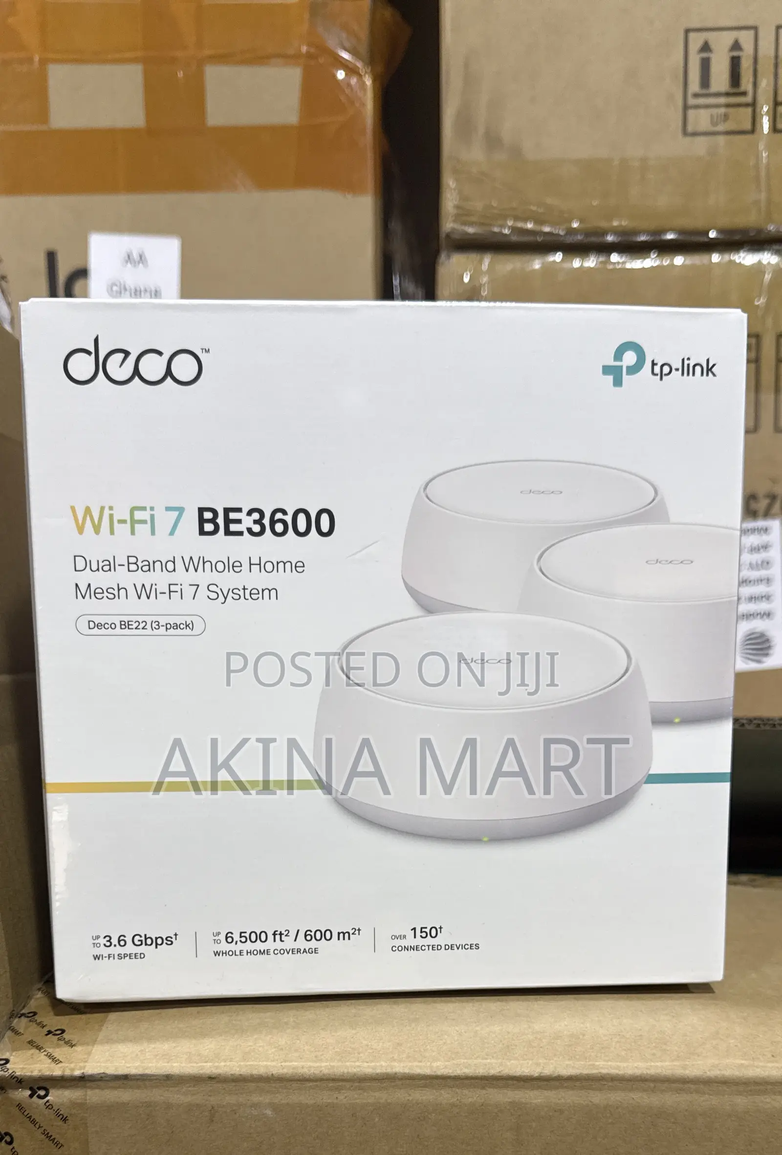 TP-Link Deco Be22 (3 Pack) Dual Band Whole Home Mesh Wifi 7 System