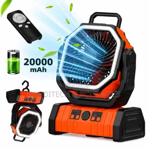 Rechargeable Fan With Led Light Power Bank –