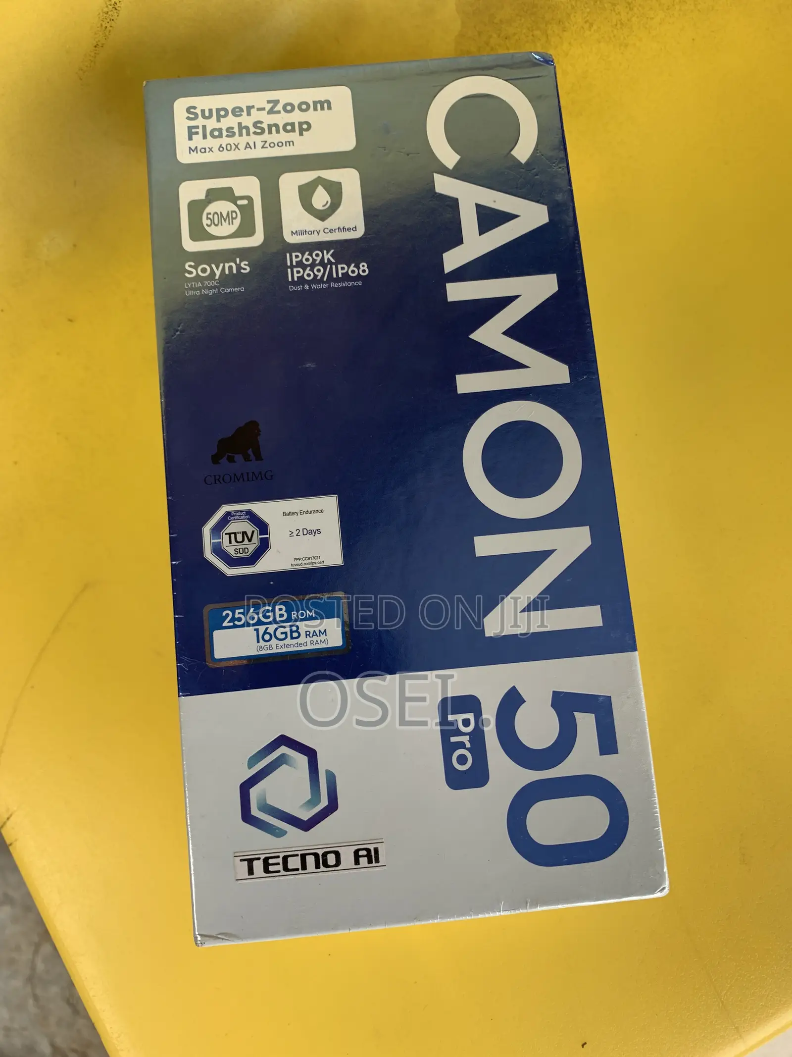 New Tecno Camon 50 Pro 256 GB Black