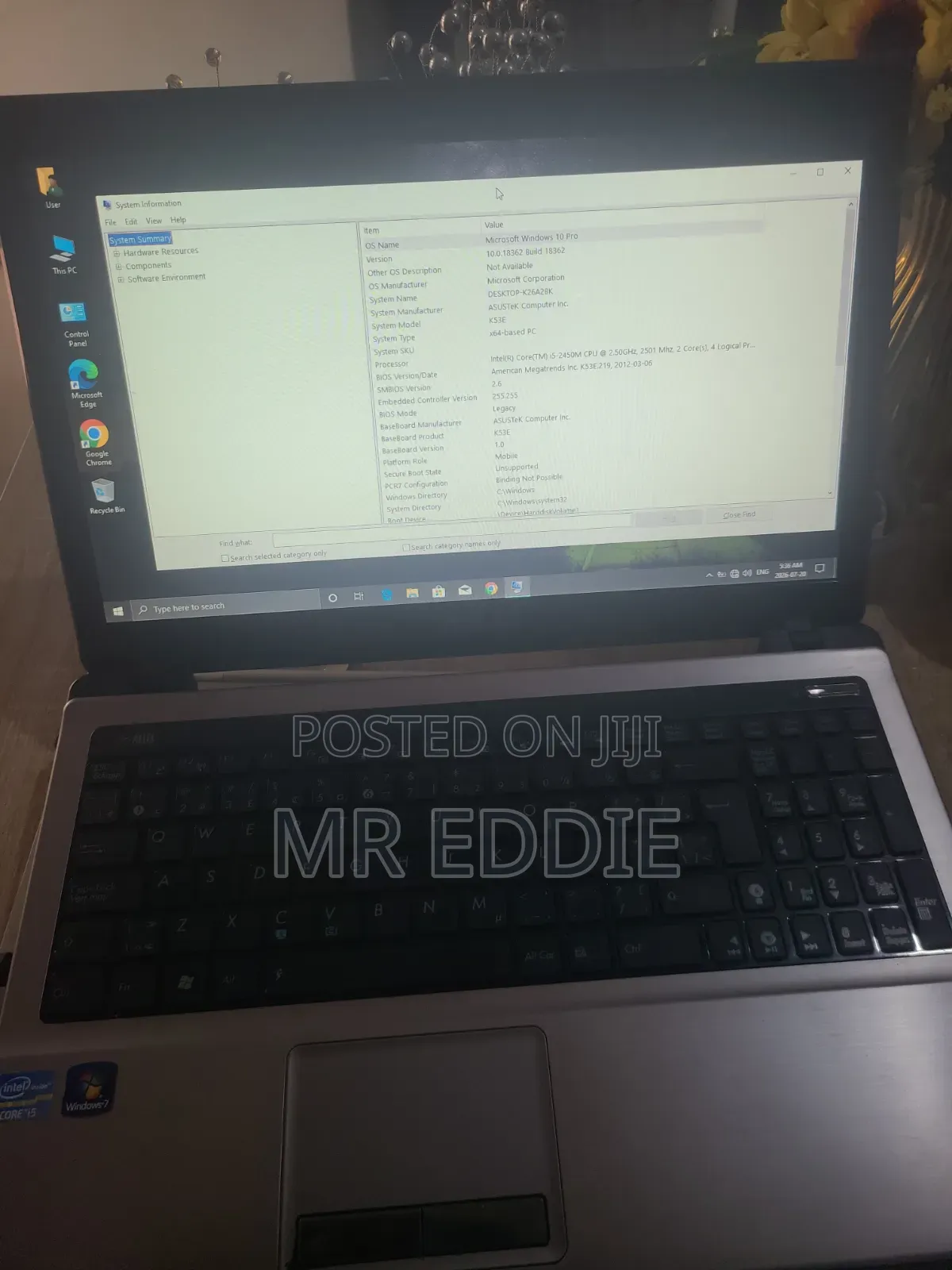 Laptop Asus K53E 8GB Intel Core i5 HDD 500GB