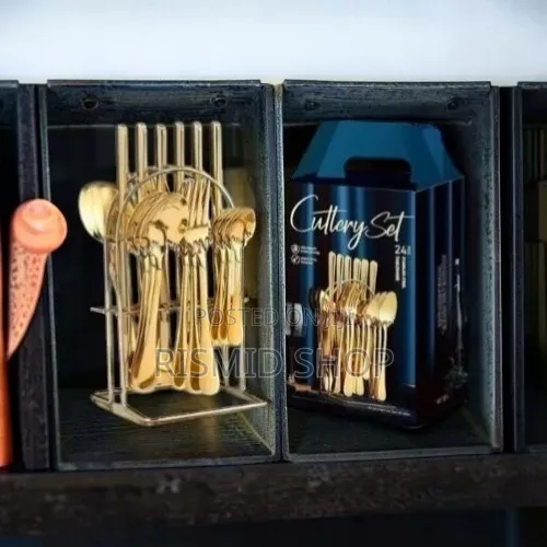Gold Stainless Steel 24 Pieces Cutlery Set(5411)