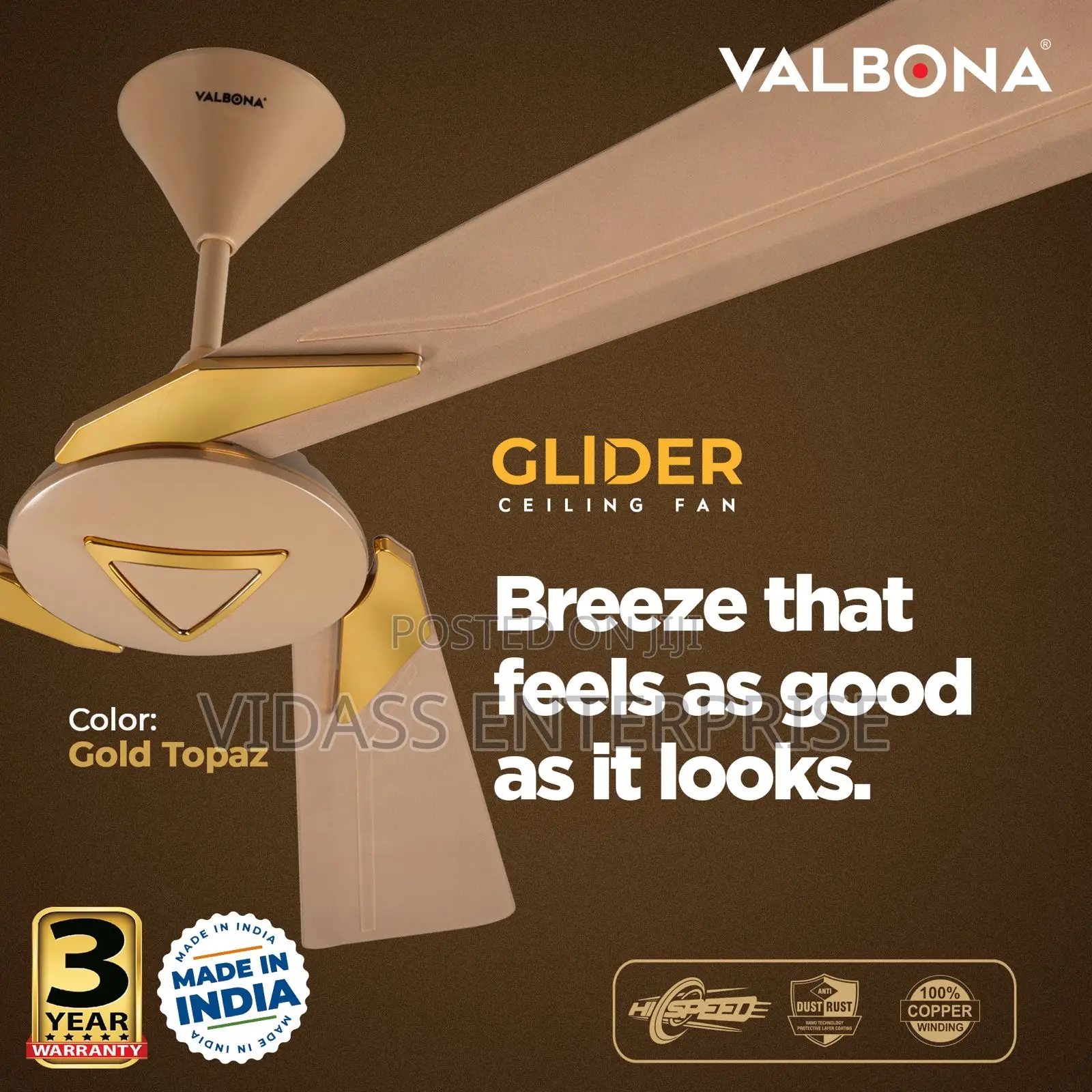 Valbona Glider Ceiling Fan