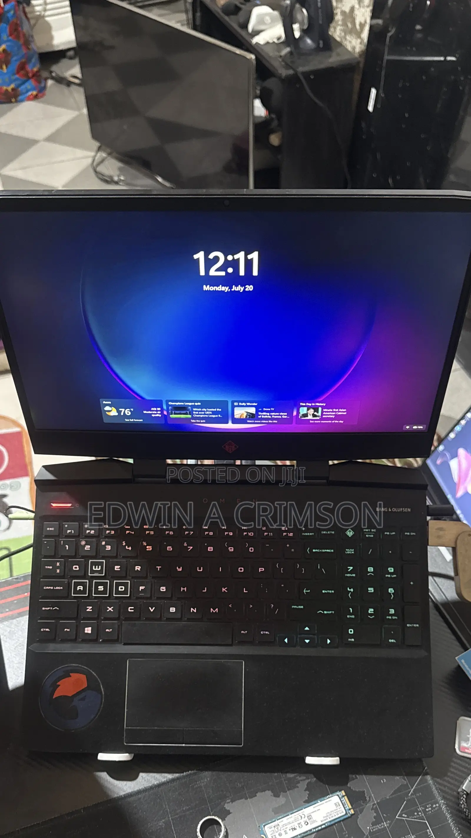 Laptop HP Omen 15 8GB Intel Core i7 HDD+SSD 256GB