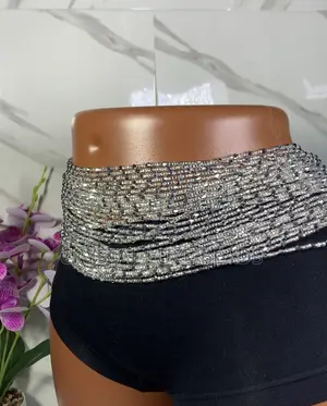 Sliver Tiny Crystal Waist Beads