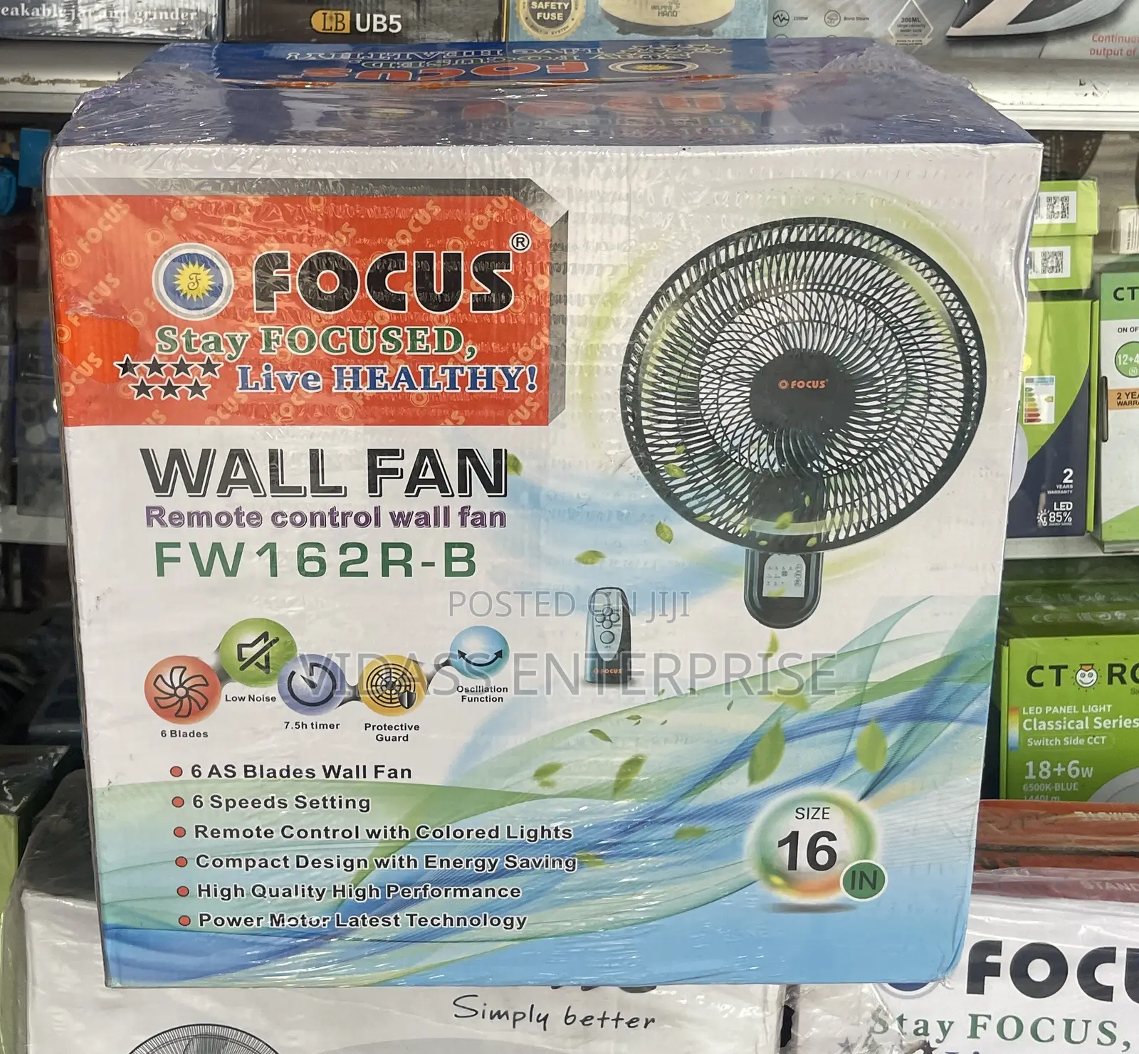 Focus 16”wall Fan With Remote Control