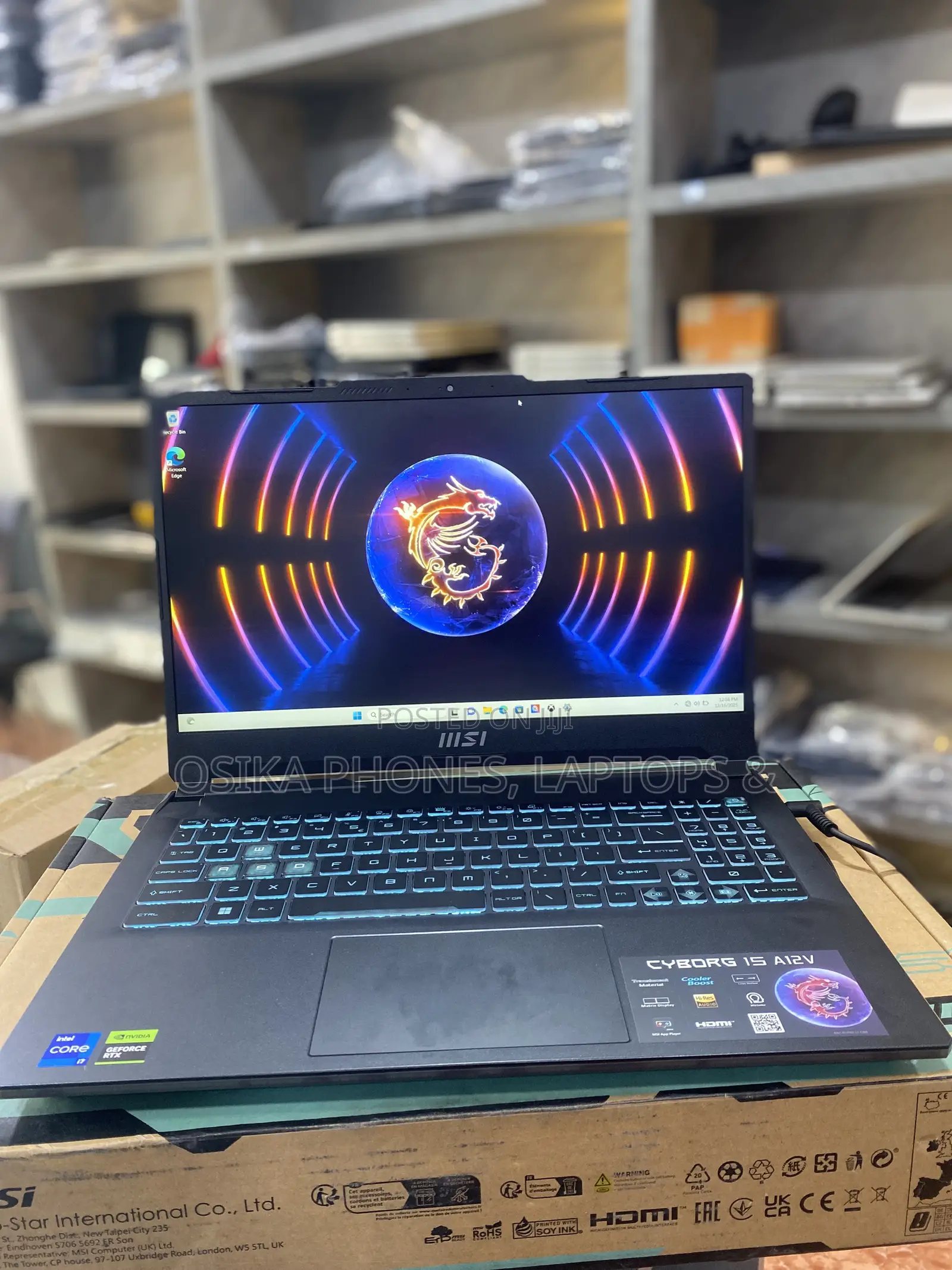 New Laptop MSI Cyborg 15 16GB Intel Core i7 SSD 512GB