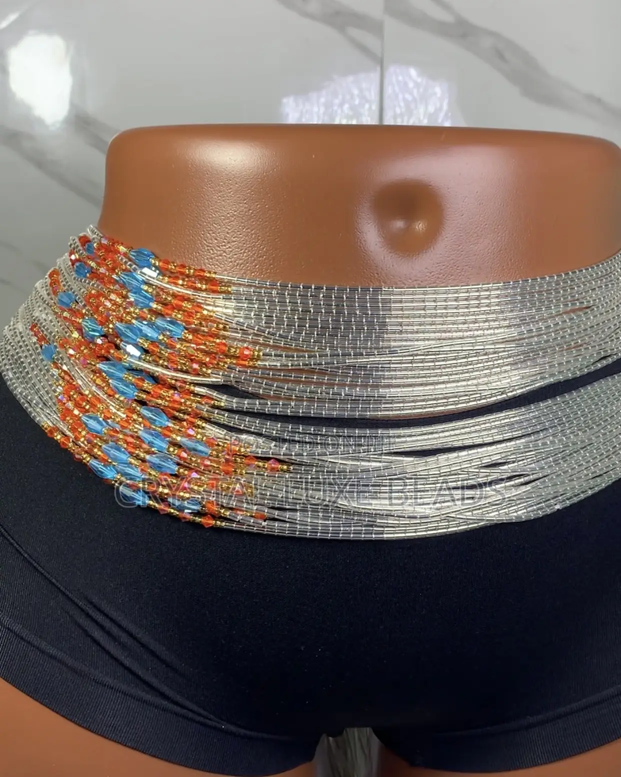 Sisi Tia Waist Beads in Sliver
