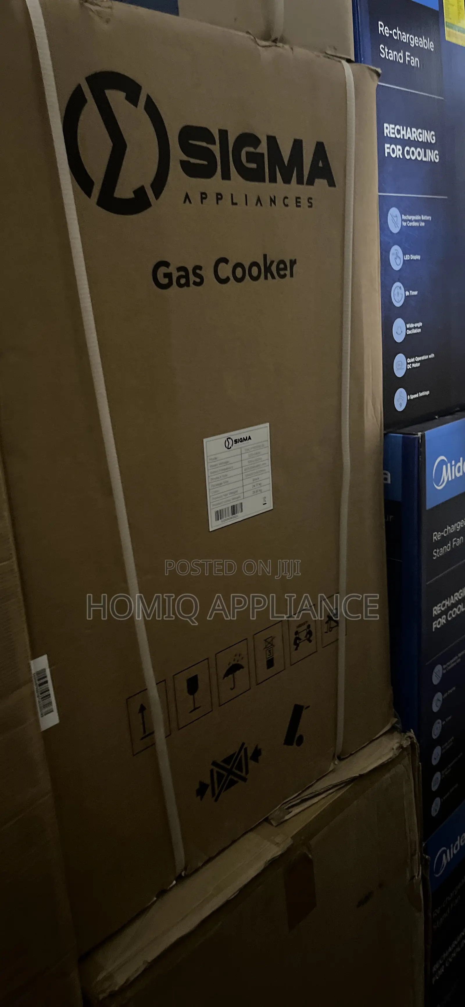 Sigma 4 Burner 50x50cm Gas Cooker Auto Ignition Brand New