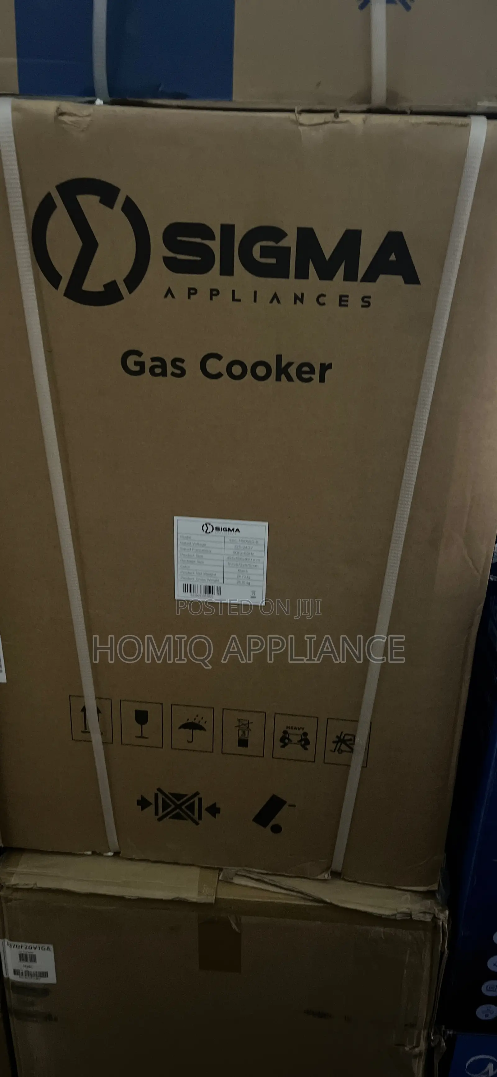 Sigma Stainless 4 Burner 1 Hot Plate:1000w
Gas Cooker 50×50