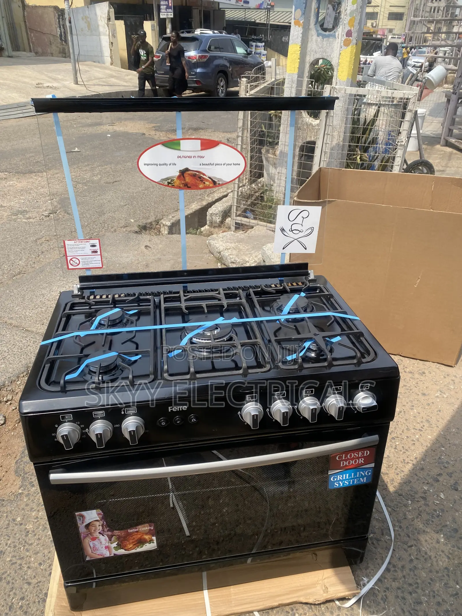 Strongly Made Ferre 5burner GasCookerOven Grill