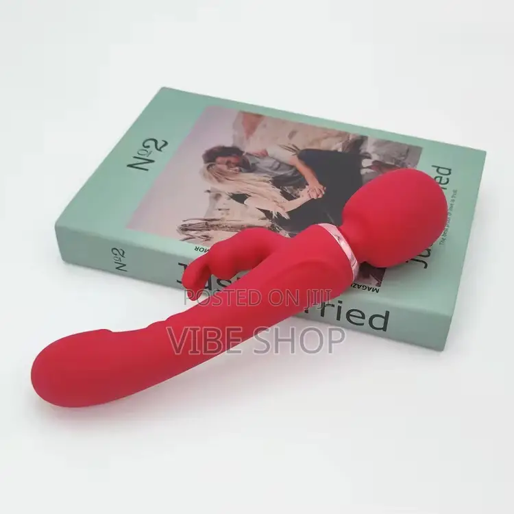3-in-1 Rabbit Vibrator Wand – Clitoral + G‐Spot + Wand Massage
