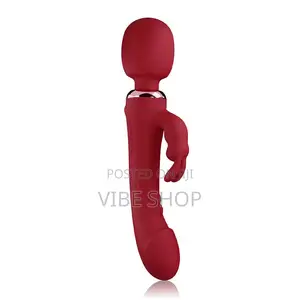 3-in-1 Rabbit Vibrator Wand – Clitoral + G‐Spot + Wand Massage