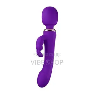 3-in-1 Rabbit Vibrator Wand – Clitoral + G‐Spot + Wand Massage