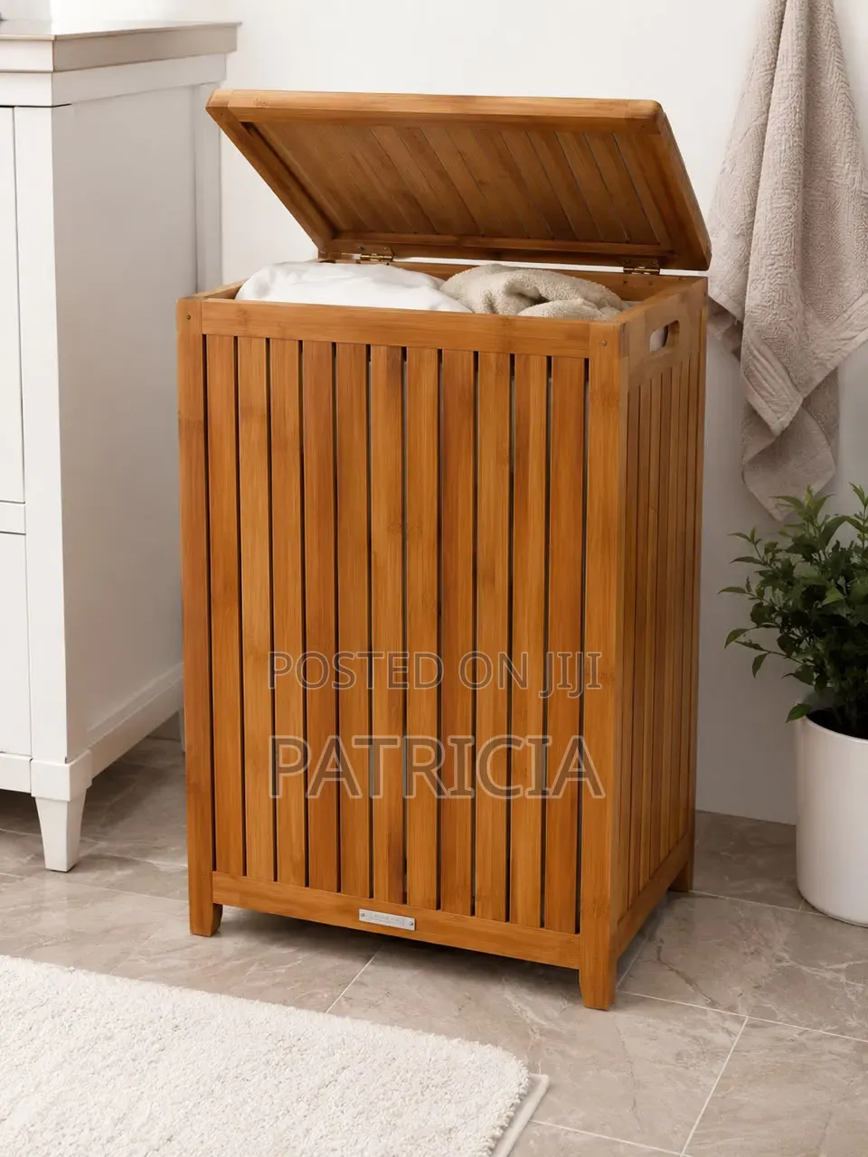 Premium Bamboo Laundry Hamper With Lid – Large Storage Basket