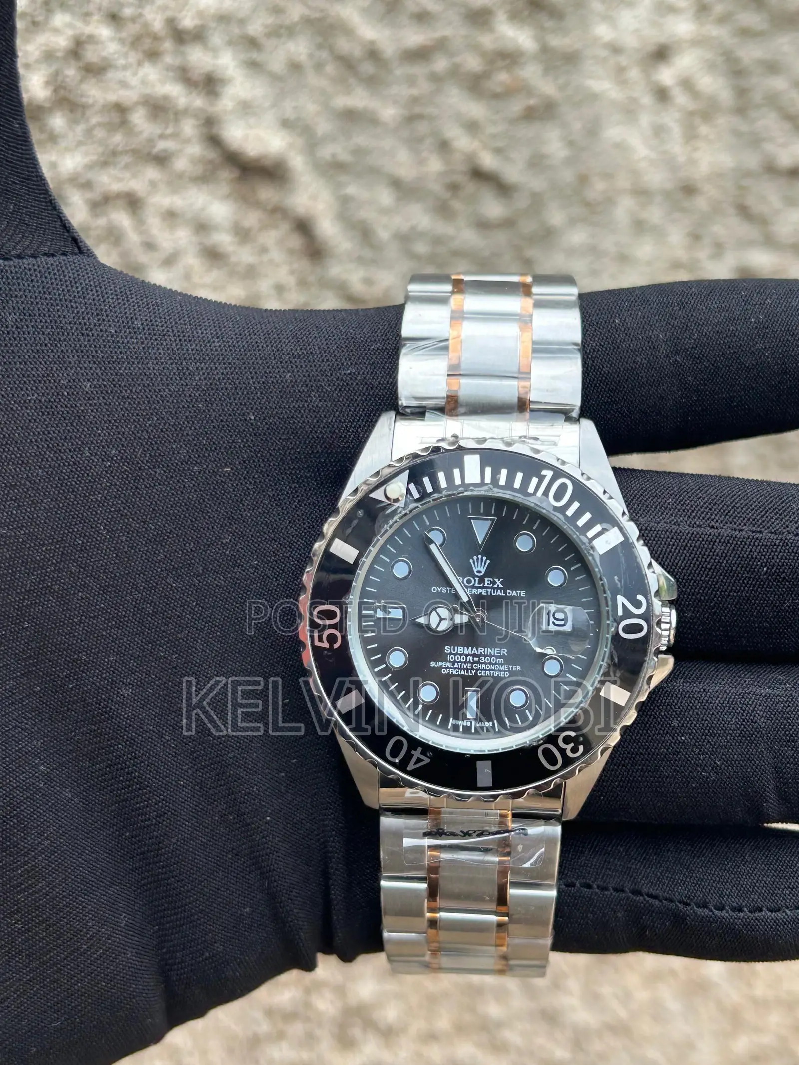 Rolex Style Stainless Steel Men’s Watch – Brand New