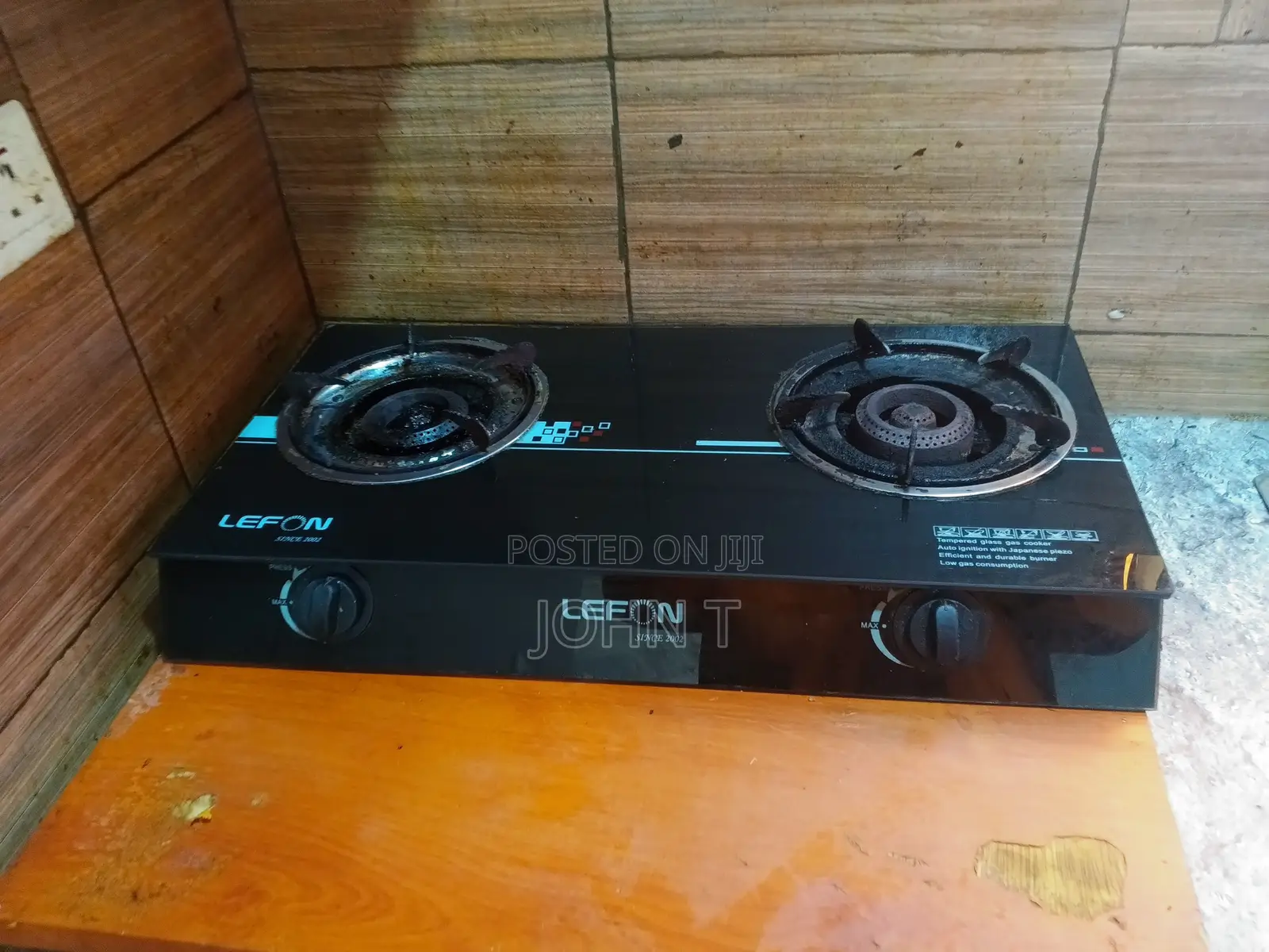 Clean Used Lefon Gas Cooker Double Burner and Cylinder