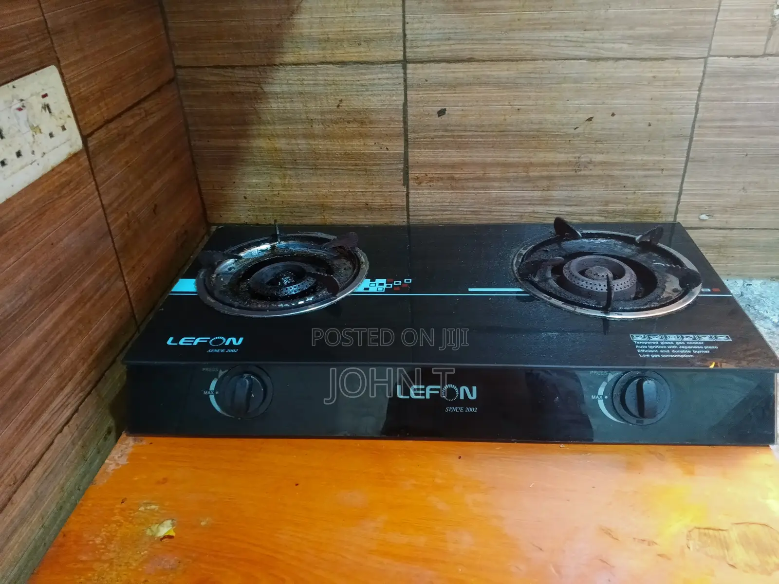 Clean Used Lefon Gas Cooker Double Burner and Cylinder