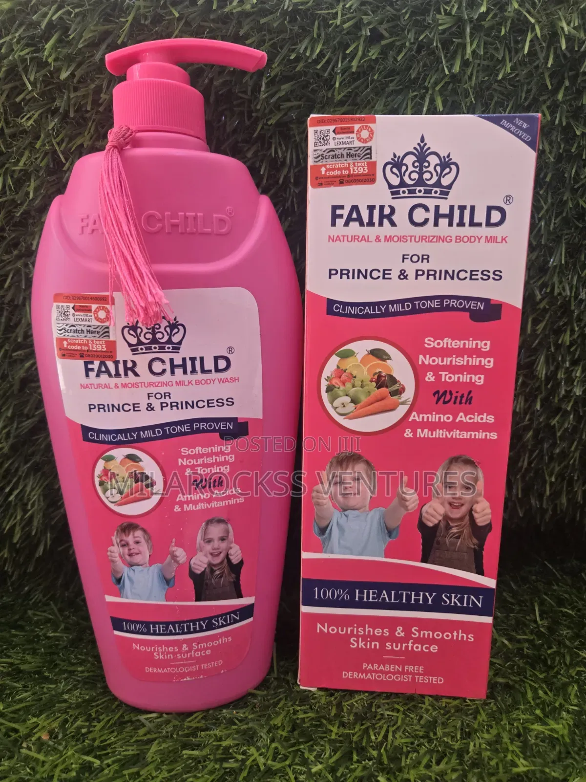 Fair Child Natural Moisturizing Body Milk Set. ( LOTION SHOWER)