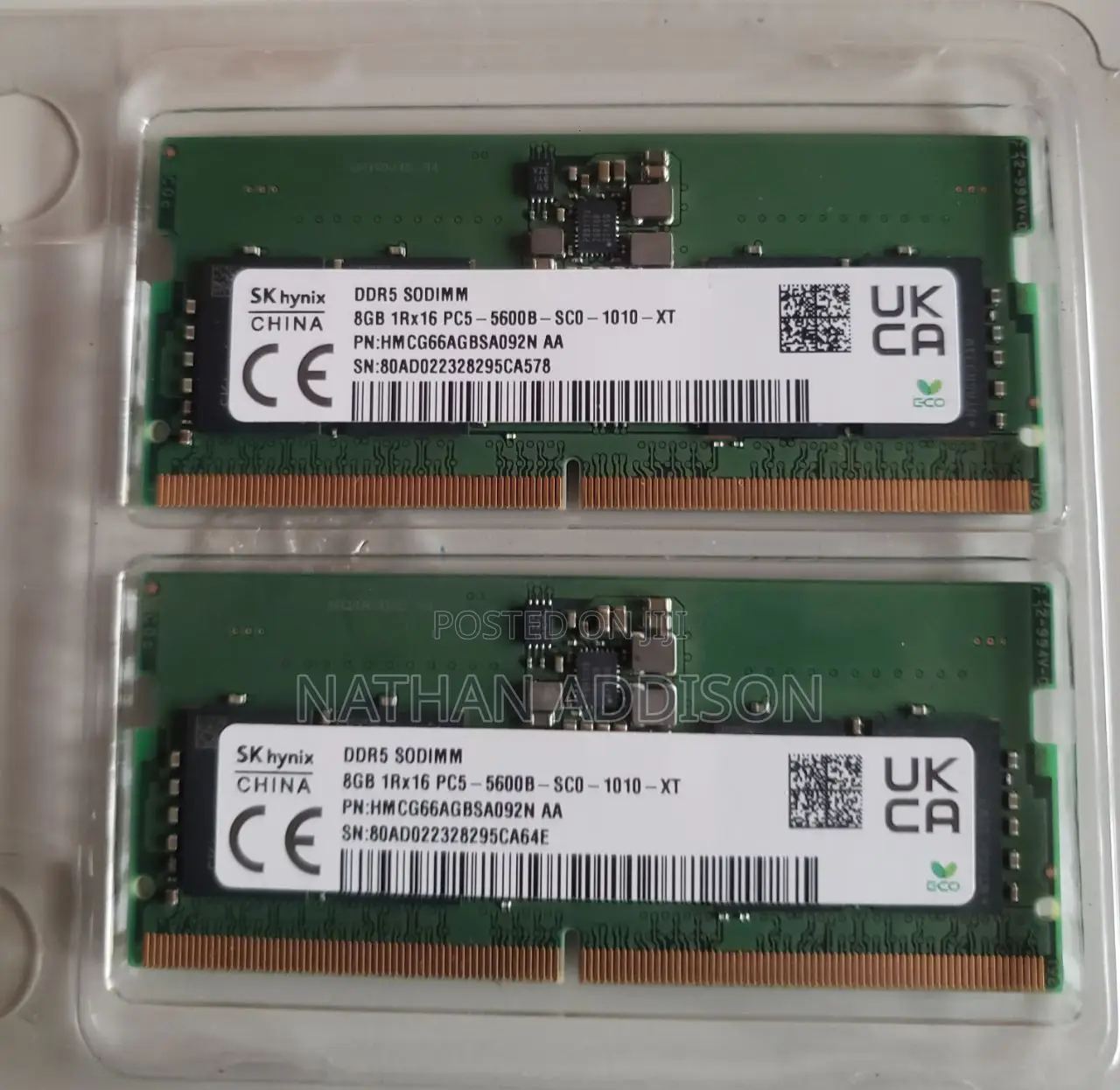 2 * 8GB DDR5 5600 RAM for Laptop SODIMM