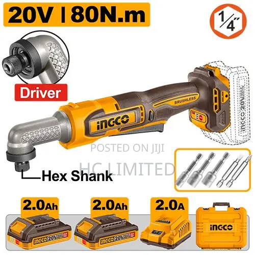 INGCO Cordless Angle Impact Driver - CAIRLI208
