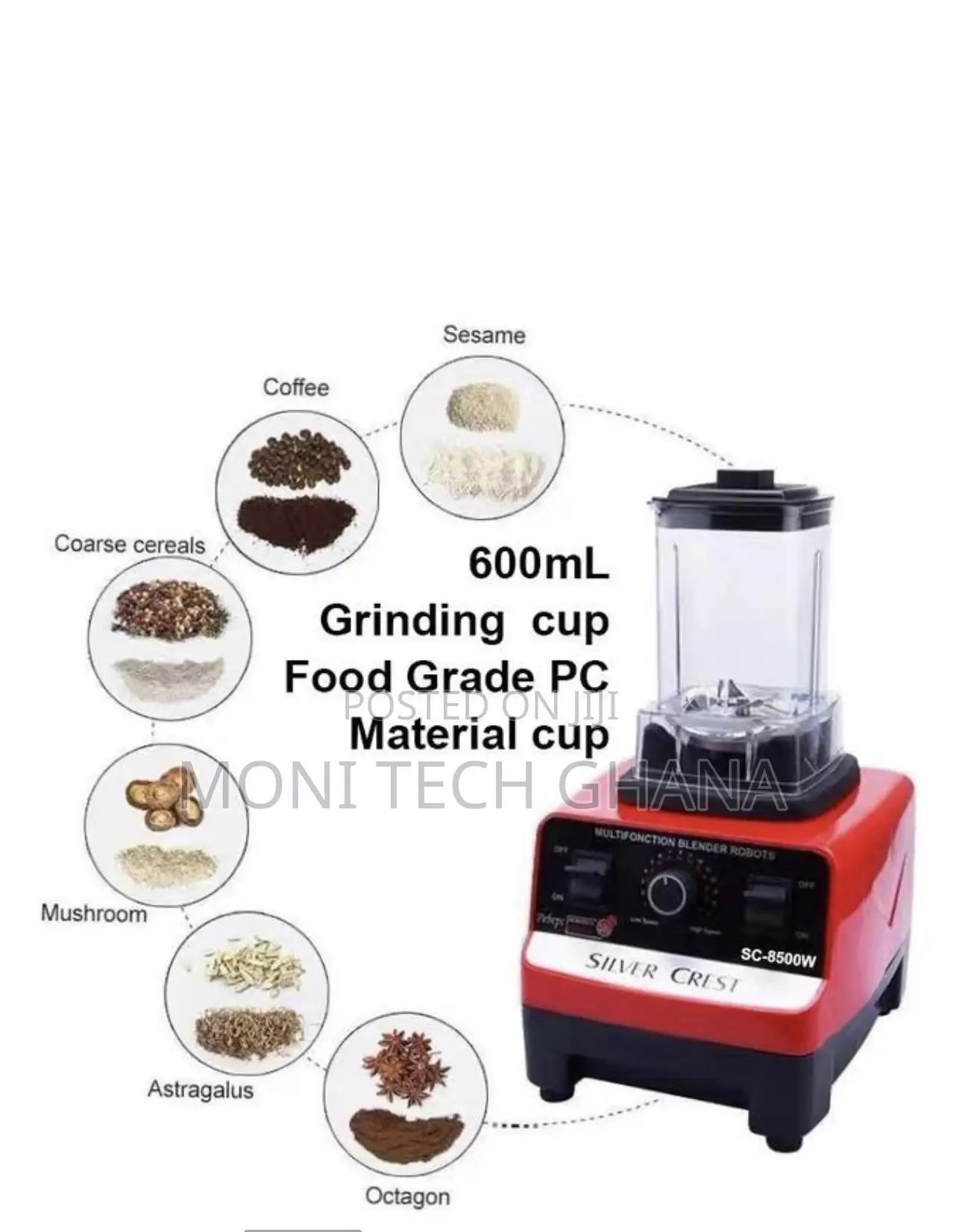 SILVER CREST 2L Industrial 8500W Food Crusher/Blender 2 in 1