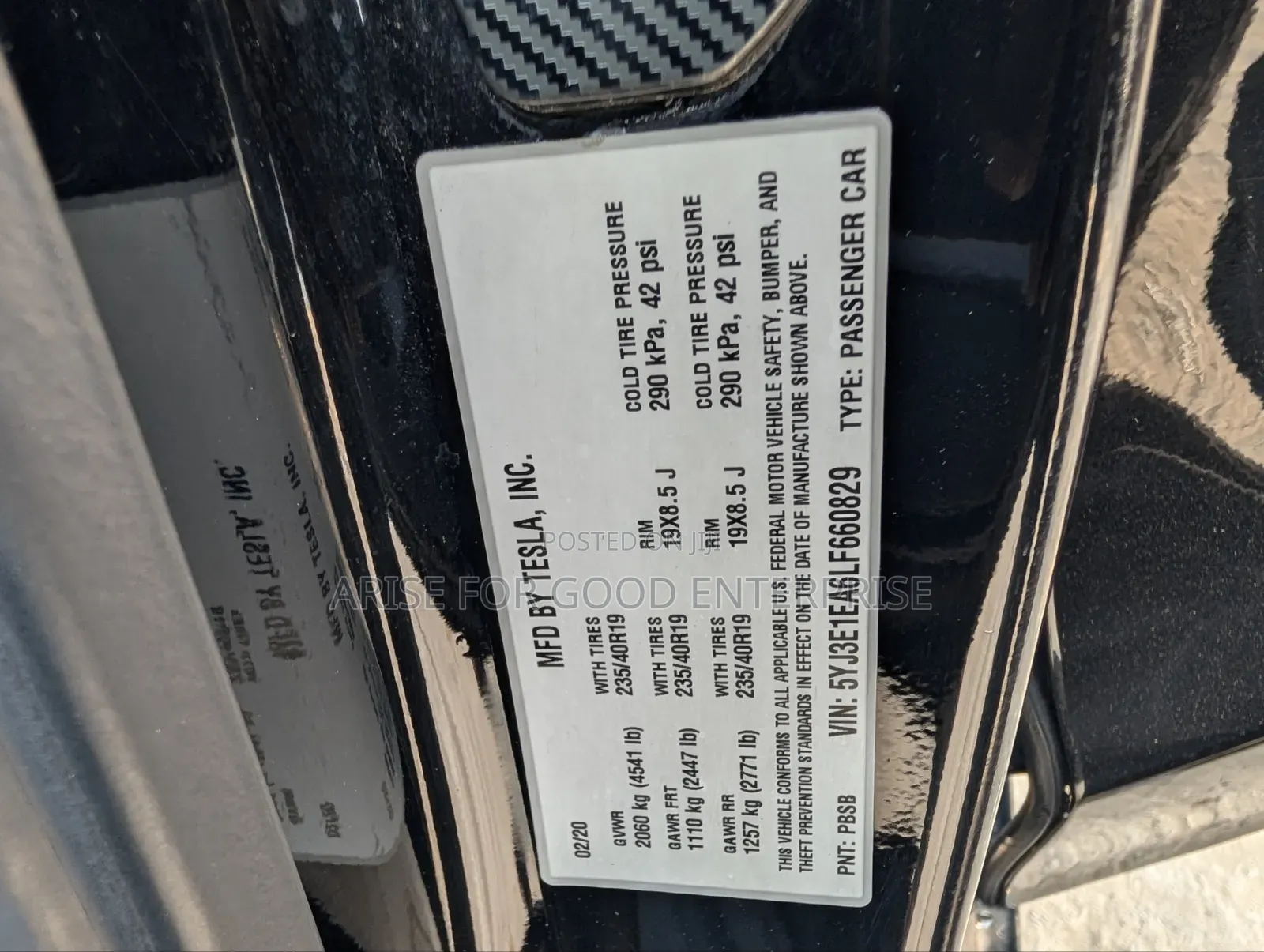 Tesla Model 3 2021 Black