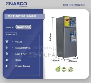 Nasco NSF2-90FL Double Door Table Top Fridge