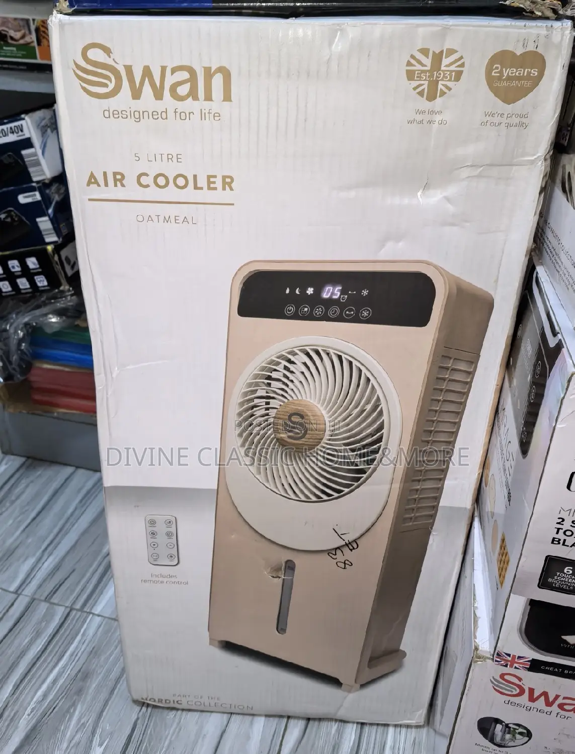2in1 Swan Retro Air Cooler With 25speed Levels and a Remote