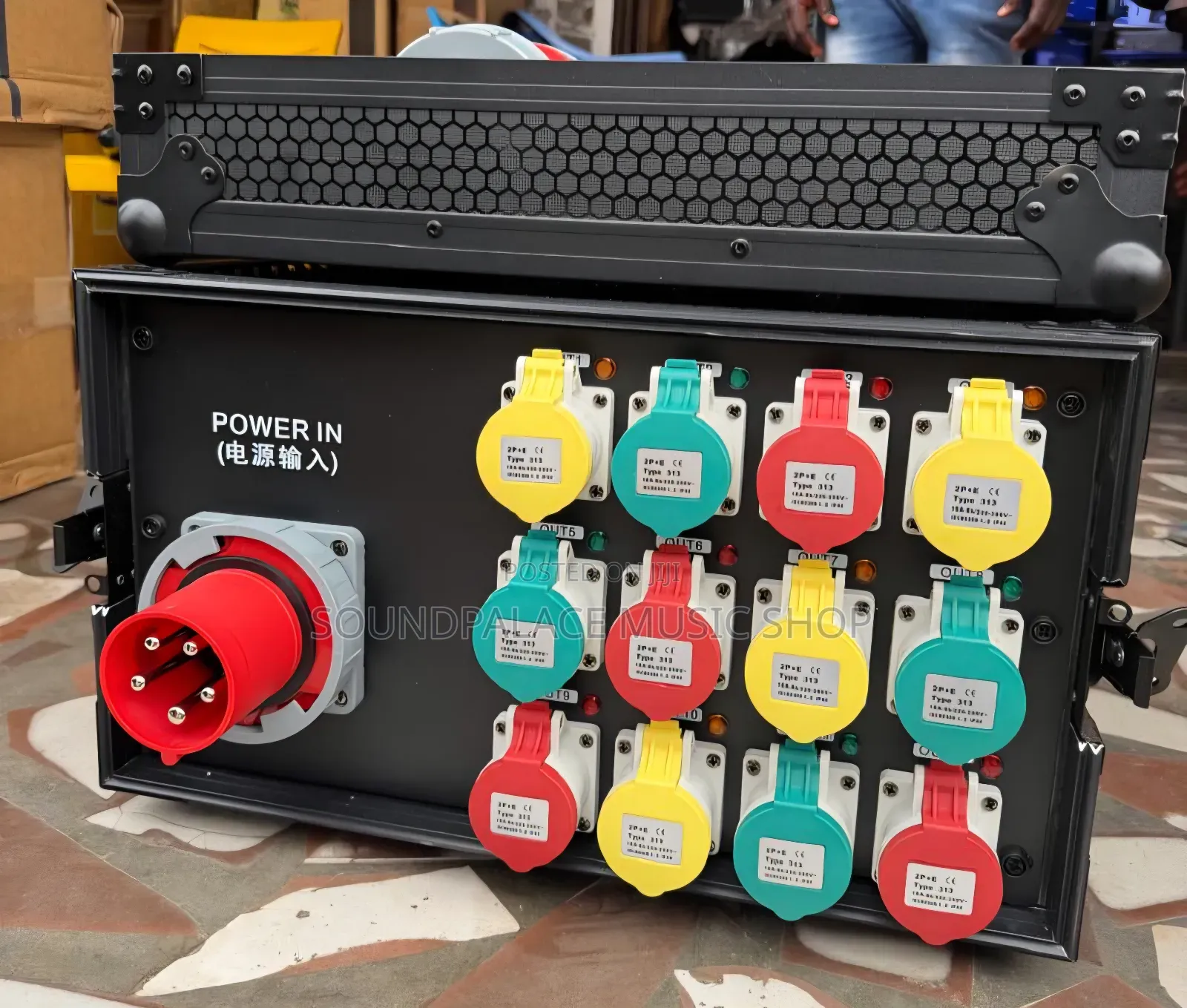 12-Channel Power Distribution Box for Stage Audio Lighting Equipmen