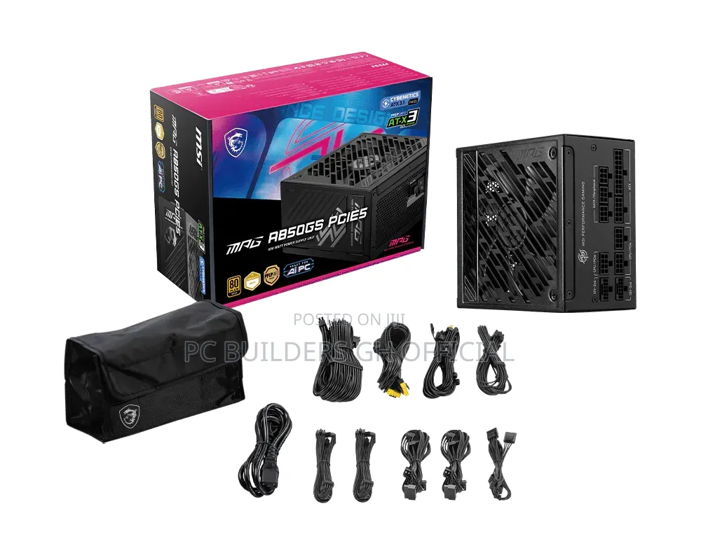 MSI MPG A850G PCIE5 850W 80 Plus Gold Fully Modular Power Supply