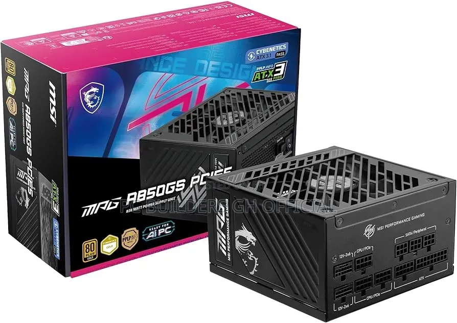 MSI MPG A850G PCIE5 850W 80 Plus Gold Fully Modular Power Supply