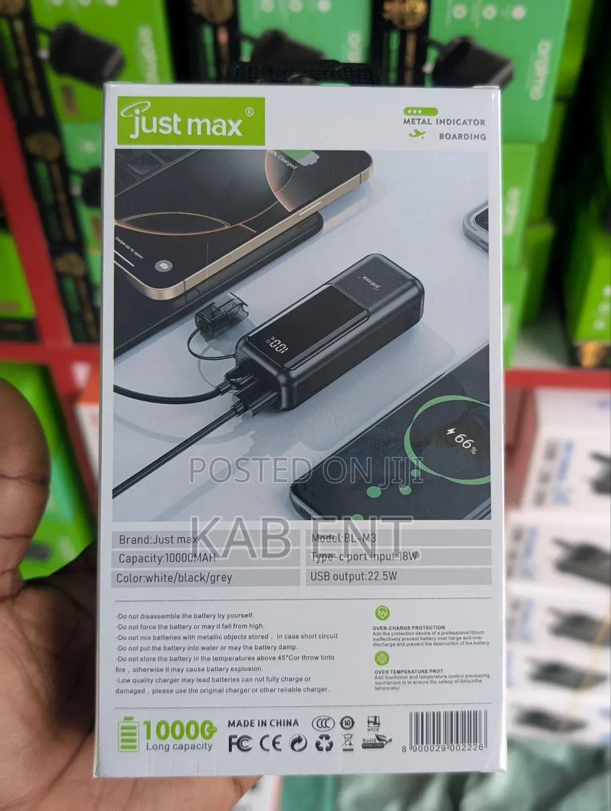 Just Max Power Bank (Model BL-M3) – 10000mAh
