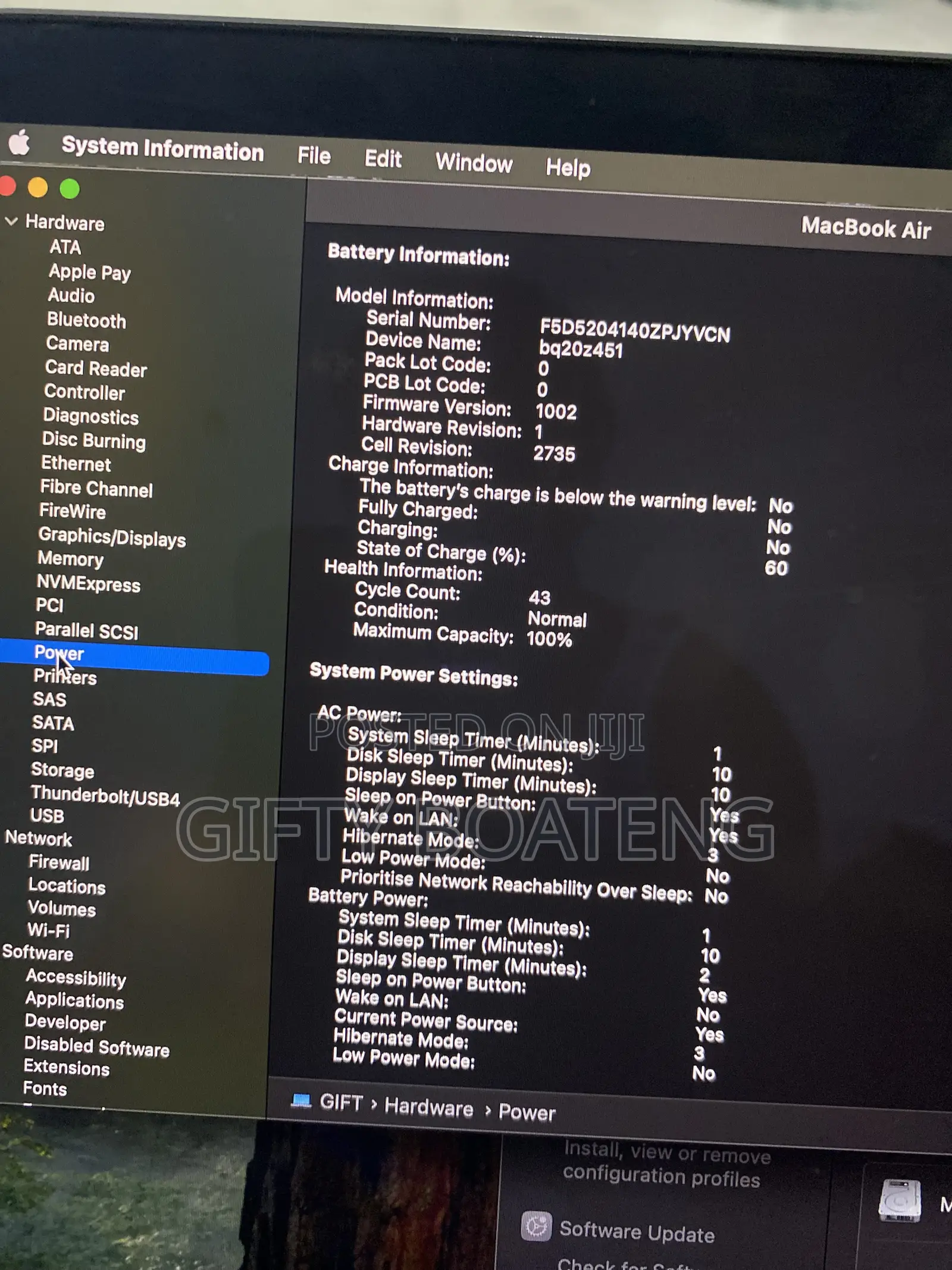 Laptop Apple MacBook Air 8GB Apple M1 SSD 256GB