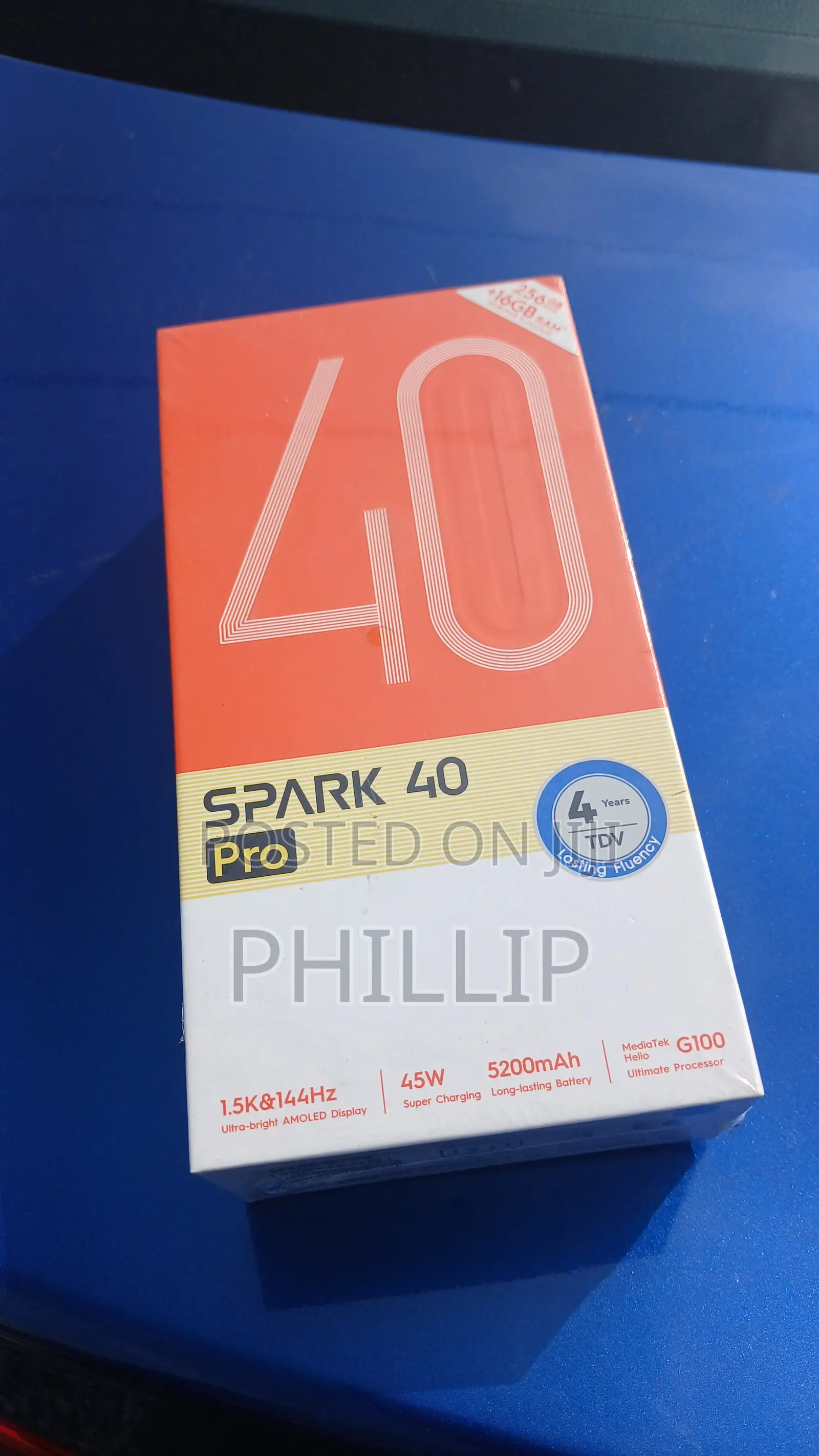 New Tecno Spark 40 Pro 256 GB Blue