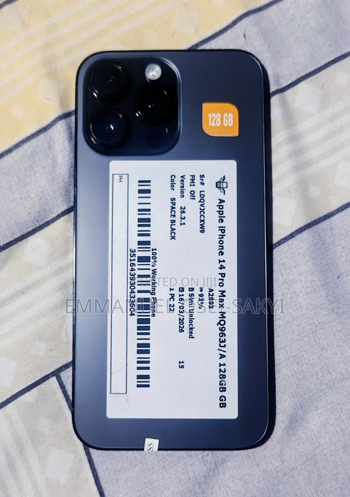 Apple iPhone 14 Pro Max 128 GB Black
