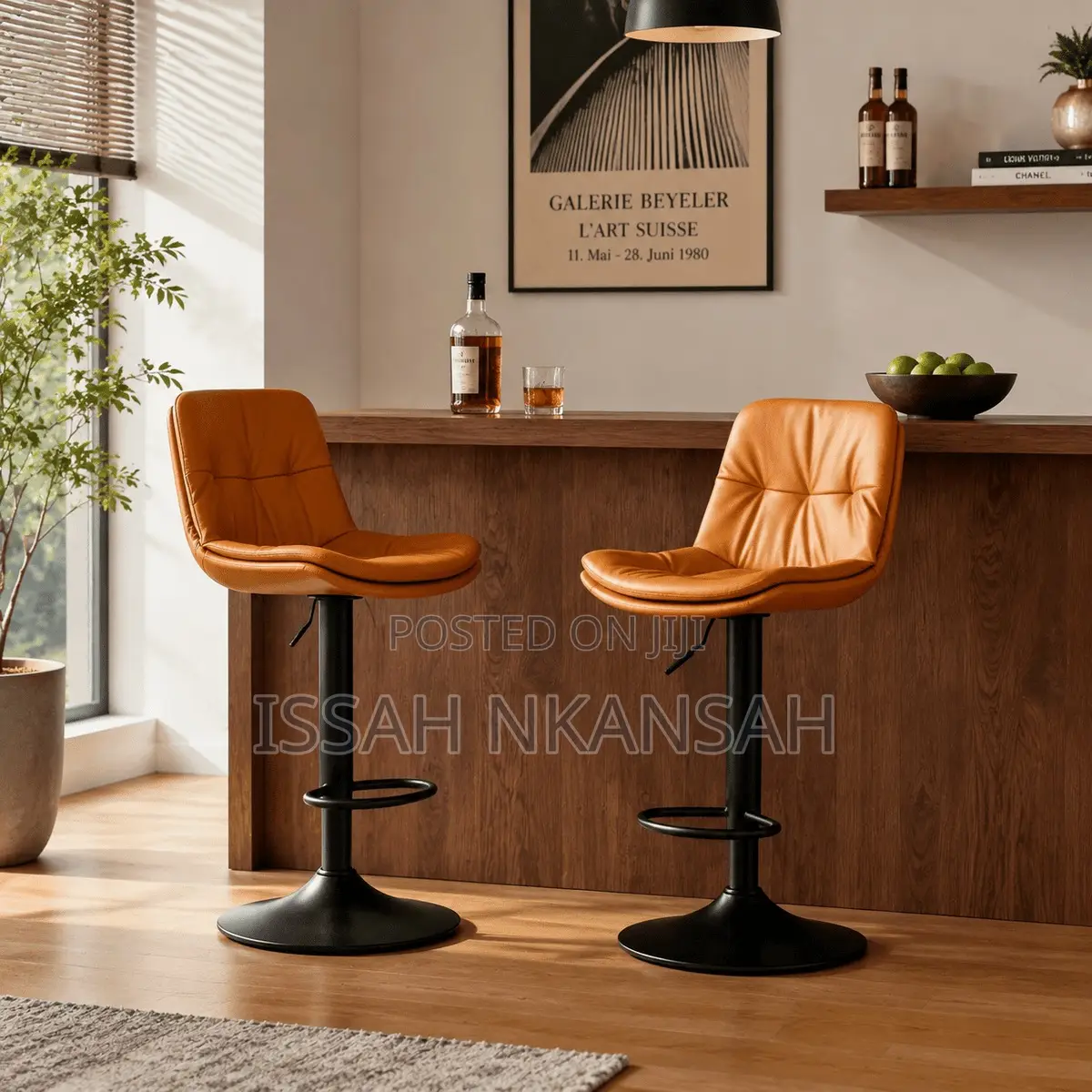 2PCS Bar Adjustable Chair Set