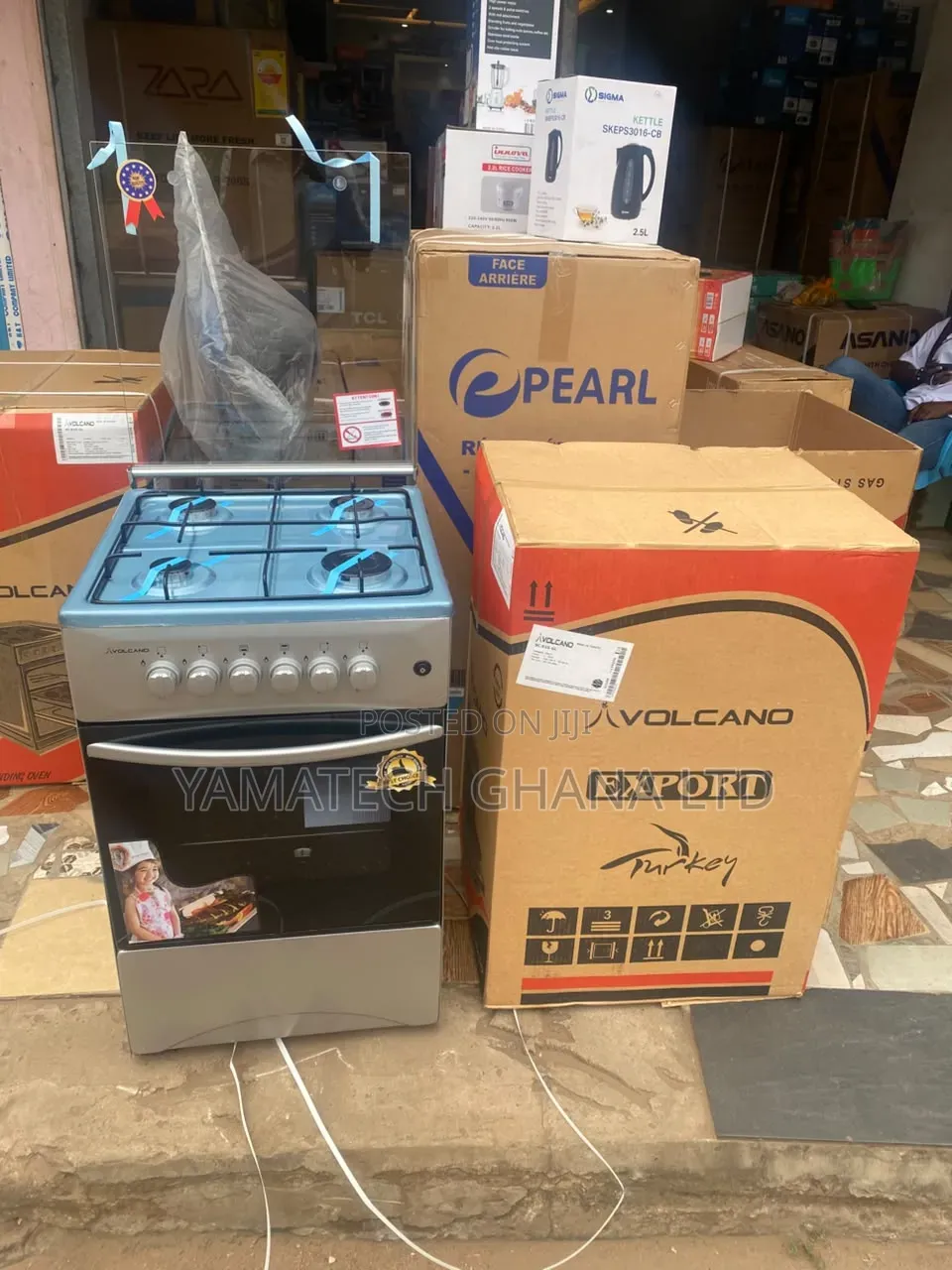 Volcano 50x50cm 4 Burner Gas Stove With Oven and Grill