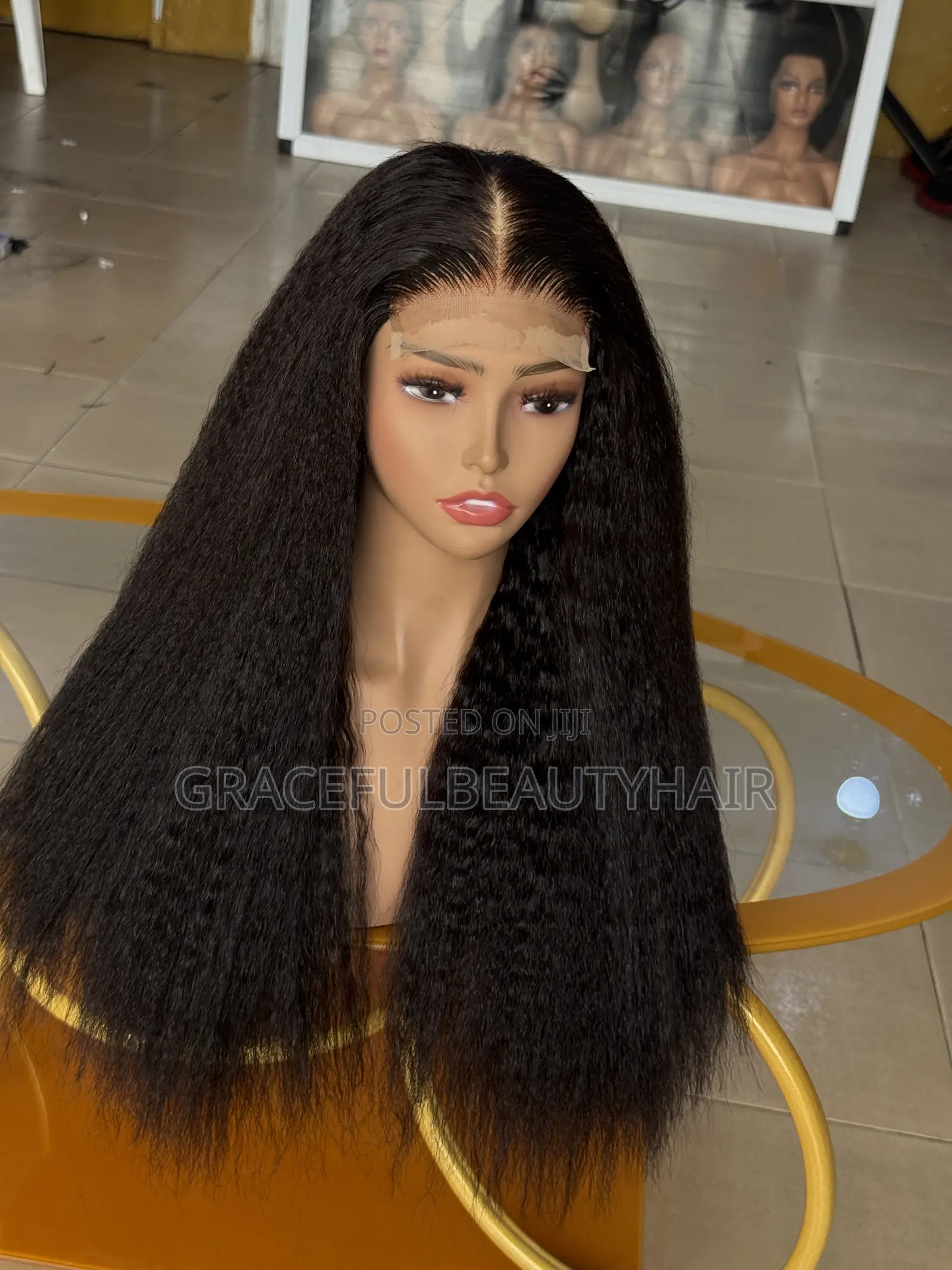 20 Inches Super Double Drawn Kinky Straight Wig Unit
