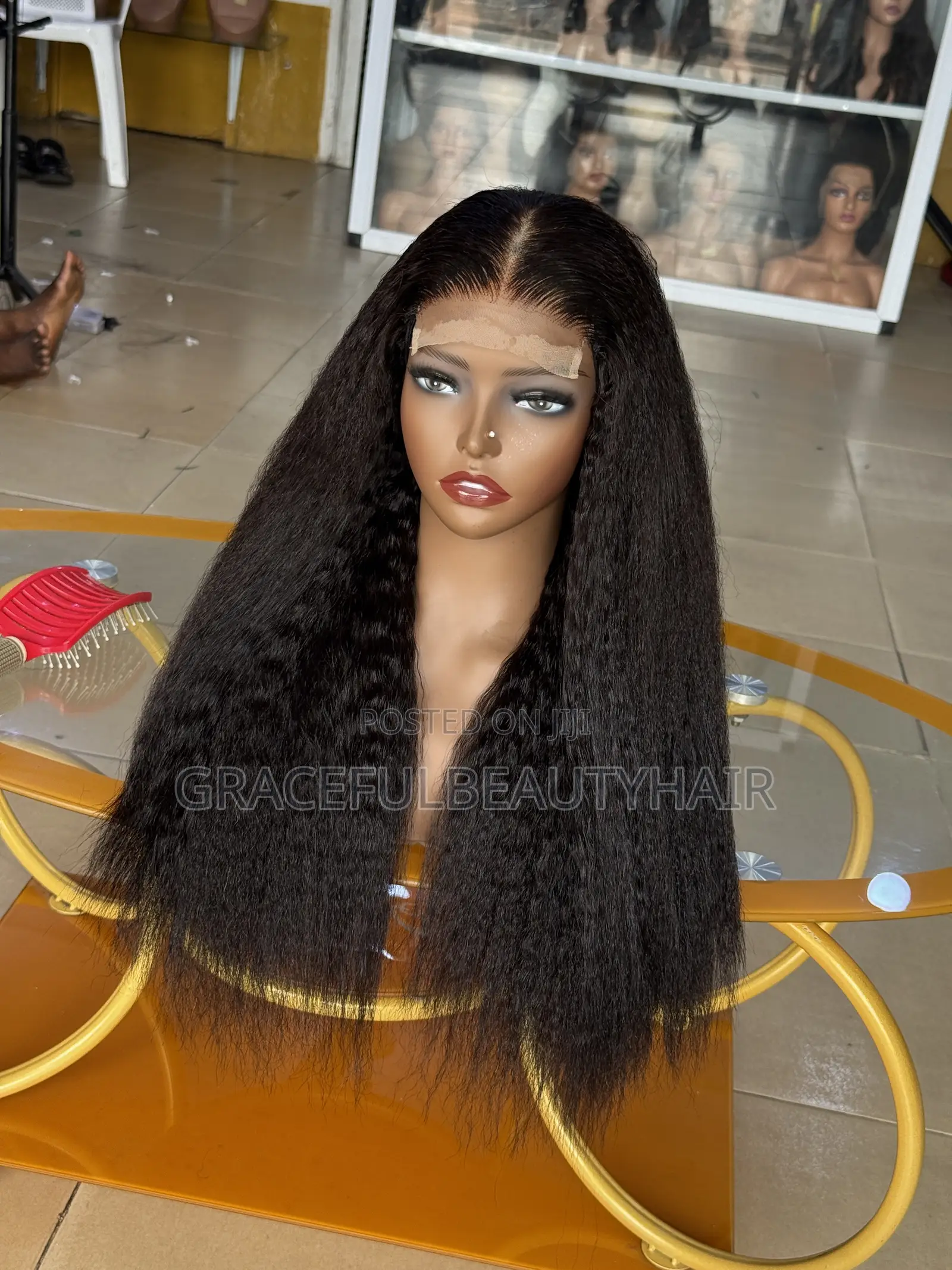 20 Inches Super Double Drawn Kinky Straight Wig Unit